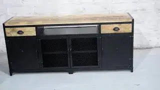 Modern Industrial Metal Made Storage Living Room Sideboard