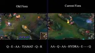 Animation cancel/ Combo comparison: Old Fiora versus current ^^