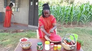 Rustic Kenyan Countryside|Authentic Traditional Village cooking In Africa|Cleaning.#cooking 