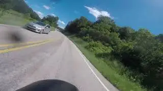 Riding Motorcycle on County Road W in Mount Zion, WI