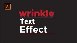 Wrinkle Text Effect in Illustrator | Illustrator Tutorial | Graphic Design with Noreen