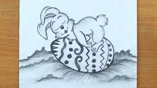 Easter Special Drawing || Easter Bunny Drawing Easy || Pencil Art