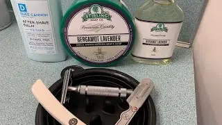 A Bloody Shavette Accident! | Stirling Soap Bergamot Lavender | Parker Shavette + Gillette Heritage