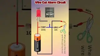 Wire cut alarm using BC547 tranaistor#diy