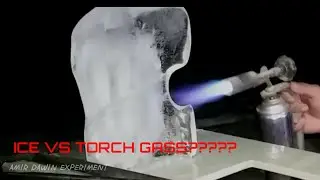 eksperimen membakar es batu pakai torch gass - ice vs torch gass full vidio