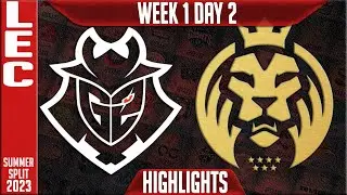 G2 vs MAD Highlights | LEC Summer 2023 W1D2 | G2 Esports vs MAD Lions