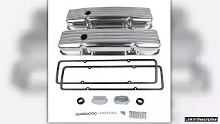 AP02 Aluminum Short Finned Valve Covers wGaskets For Chevy SBC 327 350 400 19581986 Ultra Compact