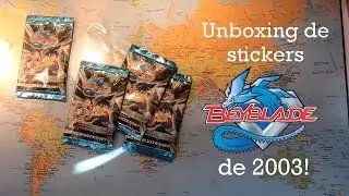 On unboxe des stickers Beyblade Bakuten datant de 2003!