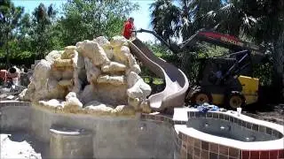 Pool Waterfall   Resort Style Residential Waterfall Feature   Universal Landscape, Inc    Copy