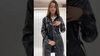 Chaquetas Abrigo Eco Cuero Negra - Desastra