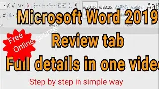 Day - 18 | #Microsoft #word 2019 basic in hindi | #review tab introduction in hindi | full detail