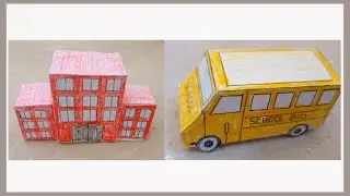 How to make paper toy school bus 🚃 for kids | Paper school 🏫 | Easy paper craft | Paper toy