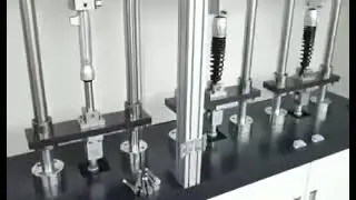 Multi-station spring fatigue testing machine