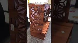 Wooden Pooja Mandir / wall mounted with LED spot light - 18 inch