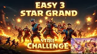 Got 3 Star super easy in grand stage challenge in coc in 1 min. #clashofclans #gaming #supercell 