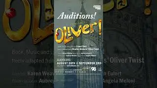 Don't miss out on auditions for Lionel Bart's Oliver! at the Milburn Stone Theatre!