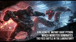 Don't Miss King Kong, Mutant Giant Python: The Fierce Battle in the Laboratory's Shocking End!
