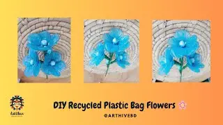 DIY Recycled Plastic Bag Flowers 🌸 | Easy Craft from Shopping Bags