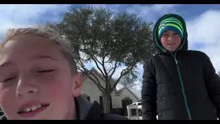Filling up a storm drain with snow