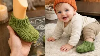 Easy Knitting baby Slippers Shoes Booties Step By Step With written Instructions How to Knit