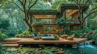 Nature View Coffee Jazz Forest 🌿 Smooth Jazz & Ambient Forest Sounds for Work