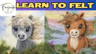 How to Needle Felt a Cute Pony Picture &ndash; Beginner Wool Painting Tutorial