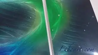 Metal wall decor art painting &ldquo;Space Race&rdquo; Reflective 3D Original by: Lubo Naydenov