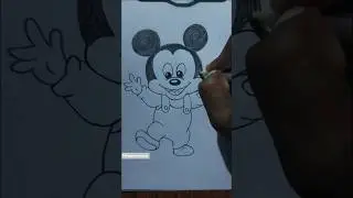 Micky mouse drawing #drawing #drawingsforbeginners #art #shortvideo #reelvideo #cartoondrawing