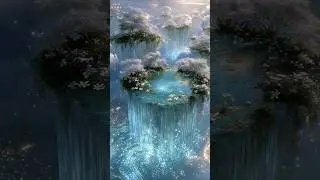 Fairyland in the Clouds &mdash; Floating Pavilions & Shimmering Waterfalls | Healing Landscape 🌈⛅🏞️