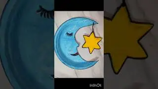 Diy making 🌙 moon with paper plate #kids_project #1stclass #1stgrade #folk  #kidspapercraft #telugu