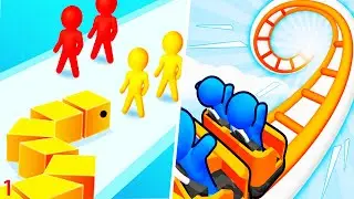Color Snake Crusher | Runner Coaster - Gameplay Walkthrough Max Levels (Part 1)
