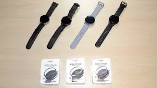 Samsung Galaxy Watch Active 2 | Ringke Bezel Styling Glossy Black/Silver & Non-Glossy Silver [4K]