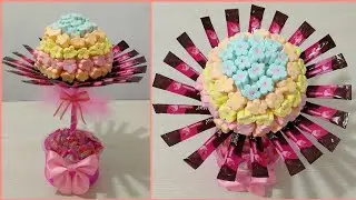 MARSHMALLOWS CENTERPIECE | MALLOWS SWEET TREE | BIRTHDAY IDEAS