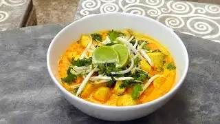 Malaysian Laksa Curry Soup -  Vegan Vegetarian Recipe