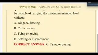 NCCER-OSHA SCAFFOLD SG QUESTIONS AND ANSWERS EXAM REVIEW0
