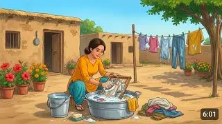 A simple  village  life without  phone in ghinli style 😎 daily routine life 