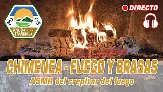 #directo 🎧 Fuego y Brasas ASMR para Crear Hogar 🏡🔥 Chimenea Real para Relajarte en Casa