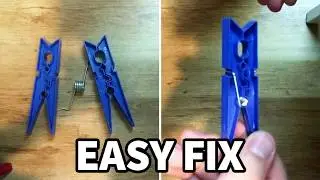 Clothespin Repair (Clothes-peg with Spiral Torsion spring, Plastic)