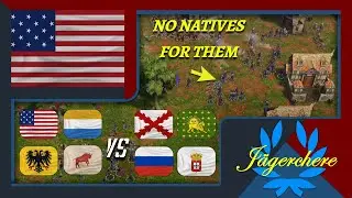 The Counter Run! | 4v4 Treaty with USA | AOE III: DE