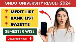 How to Download GNDU Result Merit List 😱 Semester Wise | Gazette Download | Gndu Result News Today