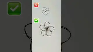 Plumeria Flower Drawing Easy 🌸 ✍️ #PencilDrawing #ArtTutorial