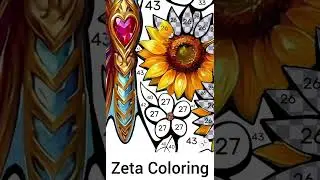 Colouring pages | Zeta Coloring pages | Satisfying Digital painting trending video 
