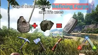 Day 5: I Built a Refining Forge in ARK Mobile (Let’s Smelt Metal!) | metal ingots | ARK mobile