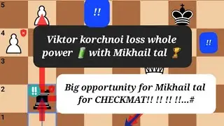 *Lagendry* Chess between Mikhail Tal vs viktor korchnoi*korchnoi* loss whole power🔋with Tal in 1987 