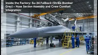 Su-34 Fullback Assembly: Armored Side-by-Side Cockpit, Galley & Tail Sting Integration