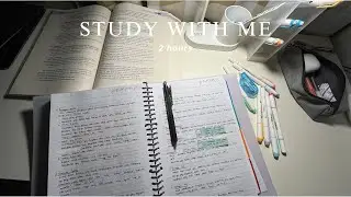 2-HOUR STUDY WITH ME 📚 [no break, relaxing campfire for concentration with timer]