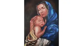 Drawing of mother with child 💖 Oil painting / Mother's day special #Mothersday #short