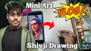 Mini Art Vlog | Shivji Drawing | Lord Shiva Art Process