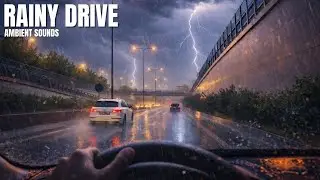 Elbasan &ndash; Tirana 🌧️ Peaceful Rainy Journey | Natural ASMR Sounds 🎶 | 4K HDR