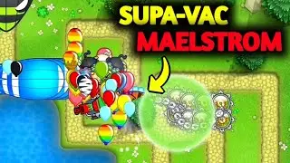 SUPA-VAC and SUPER WIDE FUNNEL plus BLADE MAELSTROM in Bloons Monkey City... 🐵